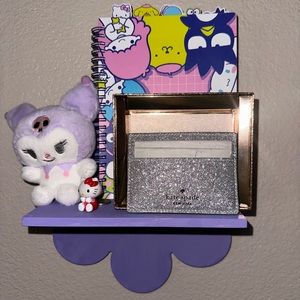 NWT Kate Spade Lunar silver sparkle card holder!